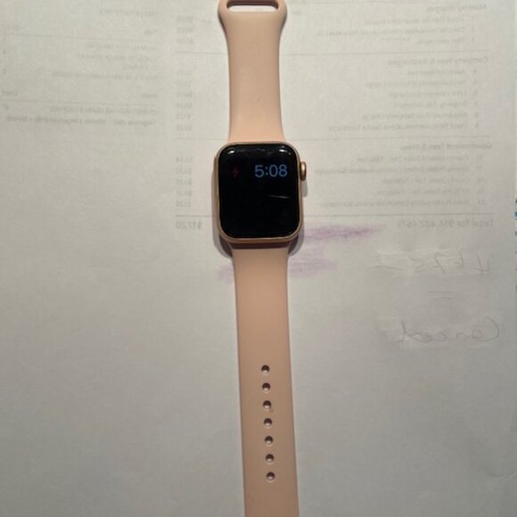Apple Watch with Pink Band
